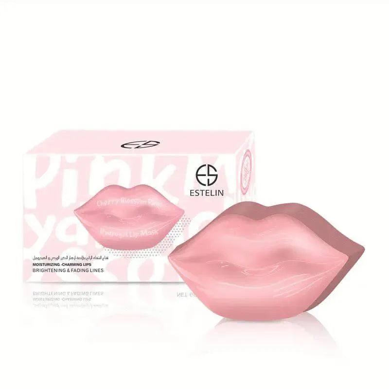 ESTELIN Cherry Blossom Pink Hydrating Lip Patch Sleeping Lip Mask - 60g - 22 Pcs