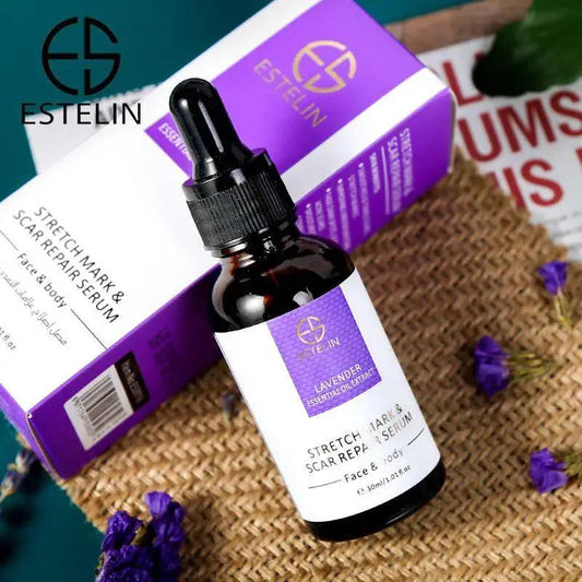   Estelin Lavender Essential Oil Extract Stretch Mark & Scar Repair Serum for Face & Body - 30ml